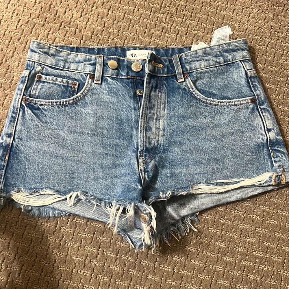 Zara high waisted jean shorts